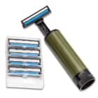 Camping razor perfect for backpacking or just traveling in general because of its safe and compact twist up design