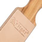Kriegar Double Sided Paddle Strop - Smooth Buffalo Leather, Solid Hardwood, Sharpest Blade Edges Possible - 2" Wide