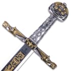 Made in Toledo, Spain, the reproduction sword comes with a certificate of quality and origin