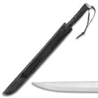 Forged Warrior Jungle Beast Short Sword - Ultratough High Carbon Spring Steel; Solid One-Piece Construction - Genuine Leather Handle, Sheath - Samurai / Ninja Style - Functional, Battle Ready - 27"