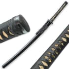 Shikoto Touchstone Handmade Katana / Samurai Sword - Hand Forged, Clay Tempered T10 High Carbon Steel - Genuine Ray Skin; Iron Tsuba - Functional, Full Tang, Battle Ready - Certificate of Authenticity