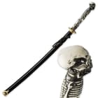 "Something Wicked" Skull and Bones Fantasy Katana Sword with Scabbard