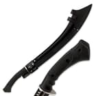 Black war sword comes with a heavy-duty sheath and has a TPR injection handle. 
