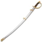 Model 1860 Cavalry Officer’s Saber And Scabbard - Hand-Forged Steel Blade, Leather Handle, Brass Guard And Pommel - Length 39”