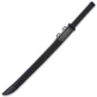 Cobra Steel Wakizashi Sword And Scabbard- High Grade Stainless Steel Blade, Rubber Handle Scales - Length 27 1/4”