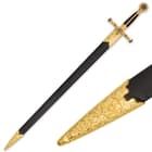 Medieval / Masonic Sword of Destiny with Scabbard - Black