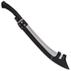 The war sword measures 30” in overall length and a heavy-duty sheath completes the package
