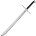 The grosse messer sword boasts a 31” 1060 high carbon steel blade that’s unrivaled in sharpness and strength