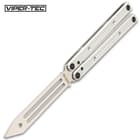 Viper-Tec Balihoo Butterfly Trainer - Stainless Steel False-Edge Blade, Lightweight Aluminum Handles - Length 10”