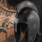 Black Coated Corinthian Trojan Helmet with Horse Hair Crest