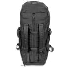 It has padded, adjustable shoulder straps that can be hidden out of the way under Velcro flaps and secured with straps