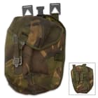 Each of the four pouches is constructed of tough camo canvas with a water-resistant liner and drain holes at the bottom