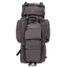 M48 Black Camping Backpack With Rain Cover - Heavy-Duty Nylon Construction, Multiple Pockets, Adjustable Shoulder Straps