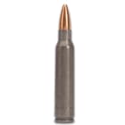 The cartridge uses a non-corrosive Berdan primer and bullets with a lead core and full bimetal jacket
