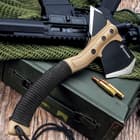 The Field Axe is a compact survival tool that is an absolute essential addition to your gear for any chopping or hacking tasks