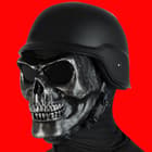 Airsoft Military Skull Facemask - Black