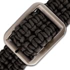 Black Legion Black Paracord Survival Belt - Made out of 330-LB Cord, Heavy-Duty Metal Buckle, Variety of Uses