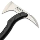 The tomahawk axe head is 7Cr13 stainless steel and is 9 3/10”
