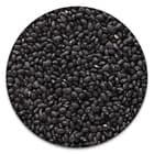 The black beans shown prepared