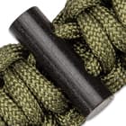 BugOut Paracord Key Ring With Flint Striker - 300-LB Hand-Woven Paracord, Spring Gate Sling Clip - Length 6”