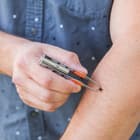Trail Tweezer - Stainless Steel Construction, Rubber Finger Pads, Integrated LED Light - 3 3/4” Length