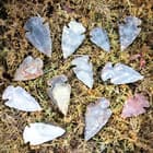 Handcrafted Contemporary 1" Jasper / Agate Arrowheads - 12-pack