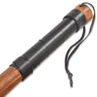 Spiked Barbarian Mace - High Carbon Steel Head With Spikes, Wooden Handle, Faux Leather Wrapped Grip - Length 28”