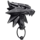 This ferocious Wolf Door Knocker is a great conversation-piece to add to your home decor whether you live in an apartment or castle