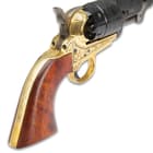 Traditions Colt 1851 Navy .44 Caliber Black Powder Revolver - Fully Functional / Working Historical Reproduction - Octagonal Blued Barrel; Lever Loader; Brass Guard, Frame; Engravings; Walnut Grip