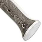 K-Tact OD Kukri Knife With Sheath - 1075 High Carbon Steel Blade, Blasted Satin Finish, OD Micarta Handle - Length 15”