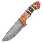 Timber Wolf Custom Stripes Damascus Fixed Blade Hunting Knife