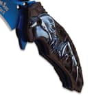 Dark Side Blue Skull Phantasm Pocket Knife - 3Cr13 Steel Blade, Aluminum Handle, Pocket Clip - 4 3/4” Closed