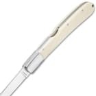 Ridge Runner Big Fisher Folding Fillet Knife - 3Cr13 Stainless Steel Blade, Faux Bone Handle, Lockback - Closed Length 6 1/2”