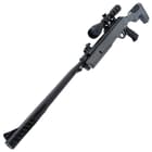The multi-shot air rifle has a rifled steel break barrel with an adjustable cheek piece and a two-stage clean break trigger