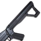 The airgun is easily loaded with the convenient loading ramp housed in the grip