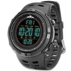 Ghost Viper Tactical Digital Water-Resistant Watch - Comfortable PU Resin Band, Hard PC And Stainless Steel Case, Clear Resin Glass