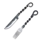 The Ironsmith Co. Viking Dining Set includes a fork and knife