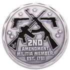 If You Come For Mine Challenge Coin - Crafted Of Metal Alloy, Antique Silver Finish, 3D Relief On Each Side - Diameter 1 5/8”