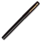 Black Aluminum Alloy Fishing Rod Pen And Full Size Reel - Aluminum Alloy, Fiber Glass, Realistic Ink Pen Case, Includes Pre-loaded Line - Length 39”