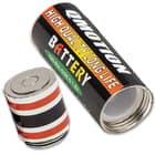 Battery Stash Safe - Two-Pack, Realistic Look, Metal And Plastic Construction, Water-Resistant - Dimensions 2”x 1/2”
