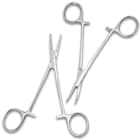 Six-Piece Ultimate Hemostat Set - Stainless Steel Construction, Serrated Tip, Self-Locking Feature, Variety Of Uses