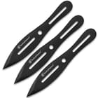 Smith & Wesson Bullseye Three-Piece Throwing Knives Set With Sheath - Stainless Steel Construction, Spear Point - Length 8”