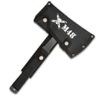 Each of the 10 3/4” overall axes can be housed in the included 1068D nylon sheath for carry and to protect the blades