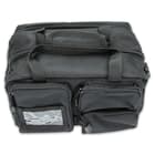 Made with tough Denier polyester, the bag is MOLLE compatible with loops on the back and sides and a carry handle