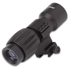 The 5x Tactical Magnifier increases the magnification considerably of the accompanying sight for greater sighting range and improves target recognition