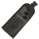 The knife can be housed in its included black nylon sheath with buckle closure.