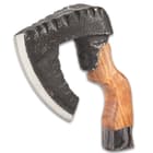 Timber Wolf Rough Beard Axe With Sheath - Rough-Forged Carbon Steel Head, Natural Wood Handle - Length 8”