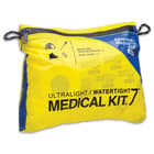 The first aid kit has a waterproof DryFlex inner bag and a water-resistant outer bag with a durable water repellent finish