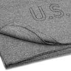Reproduction US Military Medic Grey Wool Blanket - 80 Percent Wool Construction, Printed Logo - Dimensions 64”x 84”