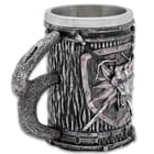 The handle of the tankard
